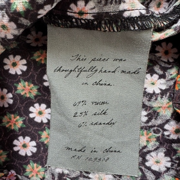 Raquel Allegra Dolly Blouse New Daisy Print Size 2 US 8-10 - Picture 4 of 7